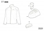 Bosch 1 600 A00 23W Heat+Jacket 10,8V Professional Winter jacket Spare Parts
